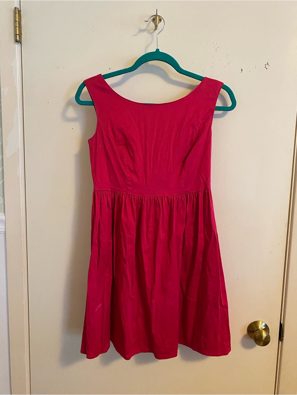 Judith March Sleeveless Fuchsia Fit-and-Flare Dress
